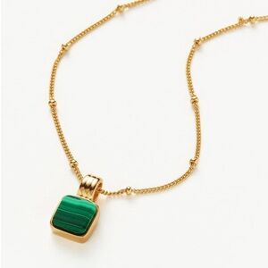 Missoma LUCY WILLIAMS SQUARE MALACHITE pendant ONLY